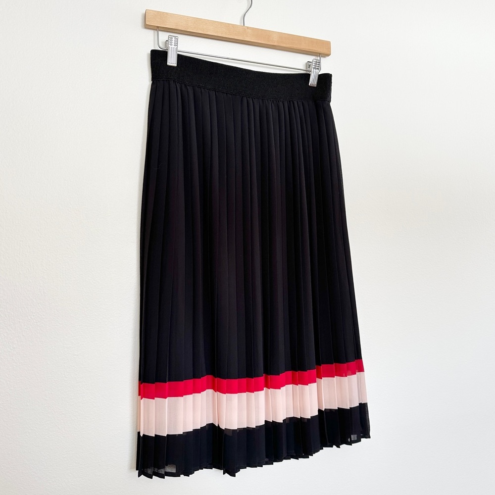 Black Pleated Midi Skirt Size Small
